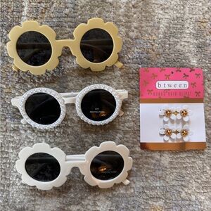 Kids Sunglasses and Hair Clips Set
